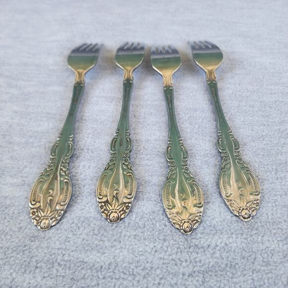 SPRINGTIME Stainless Japan Set Of 4 Dinner Forks 7 1/2" Silverware Flatware - Picture 5 of 8